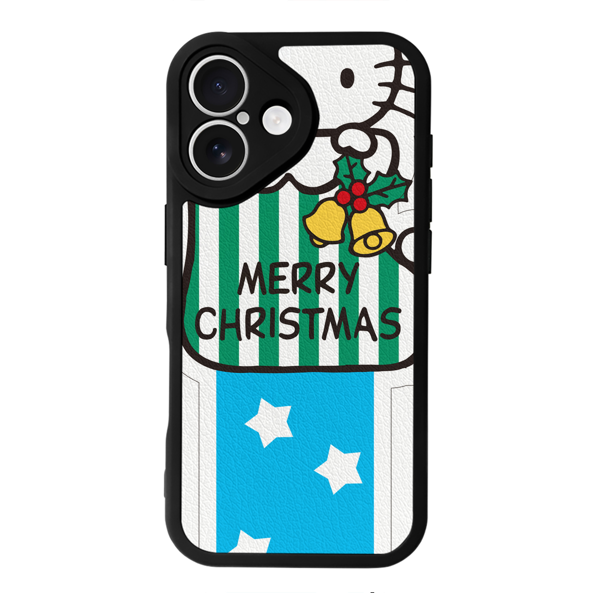 （画像用） Hello Kitty ハローキティ 【iPhone 16シリーズ対応】シリコンスマホケース（レザー調） 材質：シリコン